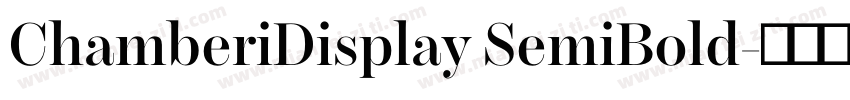 ChamberiDisplay SemiBold字体转换